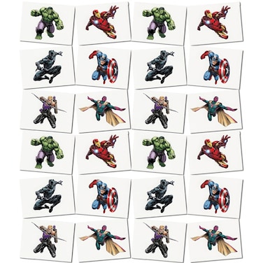 Avengers Temporary Tattoos  Assorted 24 Pcs