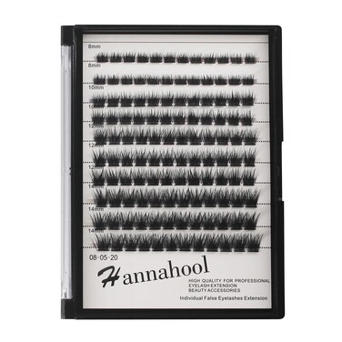 10Rows Mixed 10121416mm8101214mm Individual False Eyelashes D Curl Wide Stem Dramatic Black Makeup Cluster Eyelashes Natural Volume Eye Lashes Extensions 8101214mm mixed