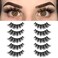 Lashes Natural Look Fake Eyelashes  Bepholan False Eyelashes 3D Super Fluffy False Lashes Black Band Wispy Lashes 5Pack Faux Mink LashesXMZ116