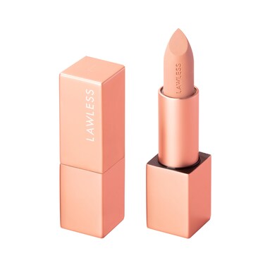 LAWLESS Forget the Filler LipPlumping LineSmoothing Satin Cream Lipstick  Platinum  Natural Ingredients Smooth and Hydrate Lips for a Plumper Fuller Look  37g