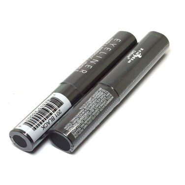 ItaliaDeluxe Makeup 2pcs of Classic Liquid Eyeliner 201 Matte Black Eye Liner Vitamin E  ZipBag