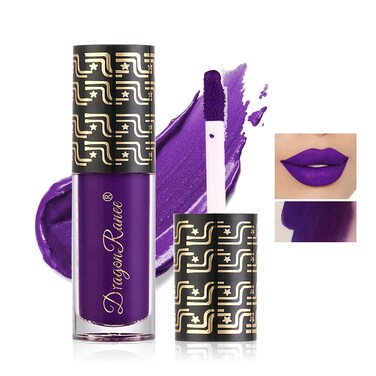 Halloween Dark Matte Liquid Lipstick for Women Long Lasting Waterproof Lip Gloss Face Body Painting Vivid Vampire Lip Stain for Masquerade Party Goth Makeup Cosplay 09 Purple