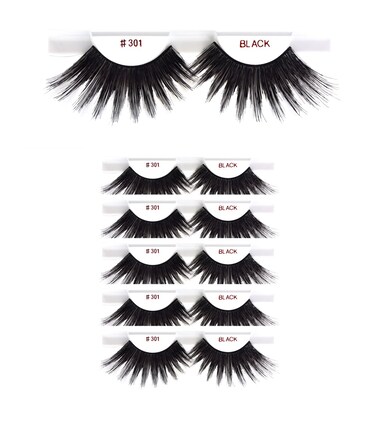 6packs Eyelashes 301 Christina 100 Human Hair Fake Eyelashes