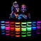 Midnight Glo Black Light Face and Body Paint Set of 8 Bottles 075 oz Each  Neon Fluorescent Paint Safe On Skin Washable NonToxic