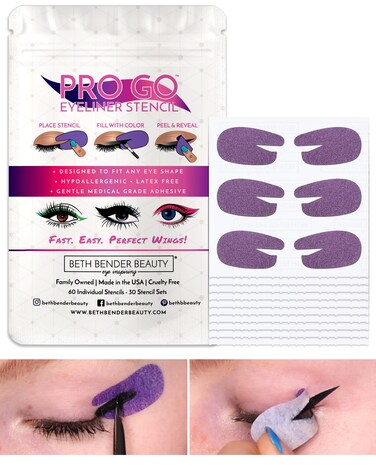 Beth Bender BeautyPro Go Eyeliner Stencil  Cat Eyeliner Stencil  Made in USA  Cruelty Free  Vegan Pro Go