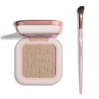 Face Sculpting Contour Powder Matte Finish Contour PaletteSmooth Face Bronzing Pressed Powder On the Go Contour Makeup Palette cool toned Contour Shadow Powder for Light Skins