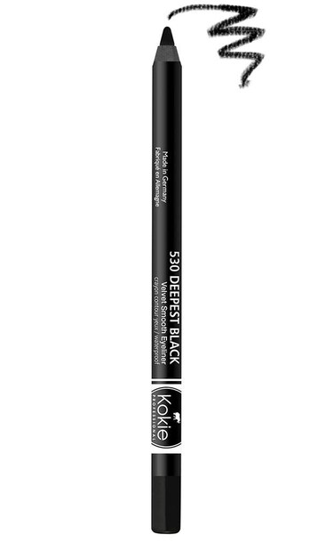 KokieCosmetics Waterproof Velvet Smooth Eyeliner Pencil Deepest Black 0042 Ounce