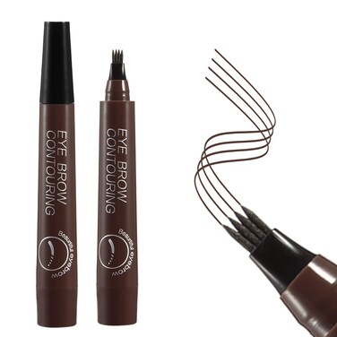 Liquid Eyebrow Pen Waterproof Microblading Eyebrow Pencil with a MicroFork Tip Applicator Creates Natural Looking Brows Effortlessly