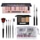 All in One Makeup Kit Includes 12 Colors Naked Eyeshadow Palette 5Pcs Makeup Brushes Waterproof Eyeliner Pencils Eyebrow Powder and Quicksand Cosmetic Bag Gift Set for Women Girls  Teens