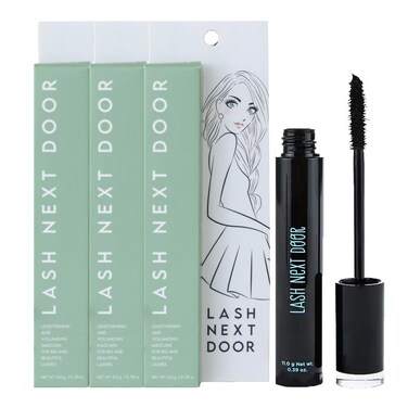 LASH NEXT DOORWater Resistant Mascara Black Volume and Length  No Clump Volumizing Mascara for Thickening and Lengthening  Smudge Proof Lashes by Brooklyn and Bailey 3 Pack
