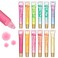 Expressions12pc Clear Lip Gloss Pack  Lip Oils with Vitamin E and Essential Oils Flavored Lip Gloss Clear Tubes Hydrating Lip Glow Oil Tinted Lip Oil Lip Moisturizer