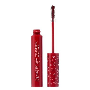ColourpopBFF Mascara Volumizing Lifting Lengthening Mascara Buildable Black Mascara with a Twisted Nylon Fiber Brush Cruelty Free Eye Makeup Left On Red 24 fl oz