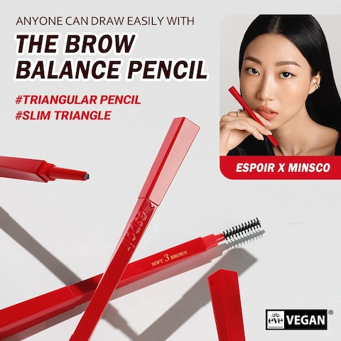 Espoir The Brow Balance Pencil 4 Ash Brown  Eye Brow Pencil thats Natural and Easy to Draw without Clumping  A Detailed and Rich Eyebrow Texture  Korean Makeup