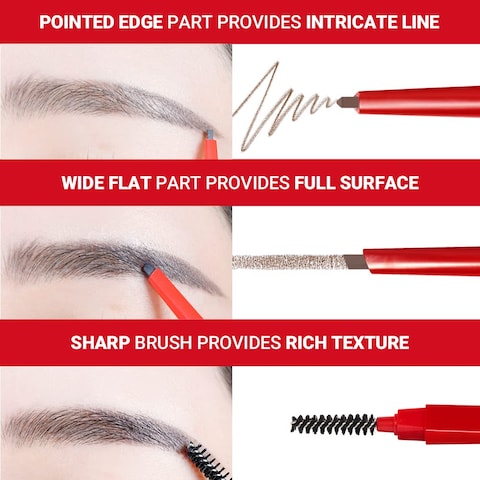 Espoir The Brow Balance Pencil 4 Ash Brown  Eye Brow Pencil thats Natural and Easy to Draw without Clumping  A Detailed and Rich Eyebrow Texture  Korean Makeup
