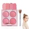 4 Colors Blush Palette for CheeksFace Matte Contour Blush Makeup PaletteBuildable Shimmer Facial Cheek Blusher ShadesBlendable Cosmetic Makeup Blush with Blush Brush 01