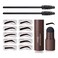 Eyebrow Stamp Waterproof Eyebrow Stamp Stencil Kit One Step Eyebrow Stamp Shaping Kit Long Lasting Eyebrow Makeup Powder Kit for Women Dark brown