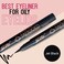 SkoneWaterproof Liquid Eyeliner  Long Lasting  Smudge Proof  Insanely Intense Tattooed Eyeliner Pen with Felt Tip Applicator  Jet Black 007oz