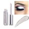 Glitter Liquid Eyeshadow Metallic Pigments Shimmer Makeup Metals Gloss for Eyes Eyeliners Sparkling Eye Shadow Shiny Pen Eyeliner Kit Long Lasting Waterproof Silver
