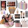 Makeup Set for Girls Rainbow Makeup Kit Beauty Boxes with Brushes and Cosmetics Fashionable Makeup Case Organizer Pink