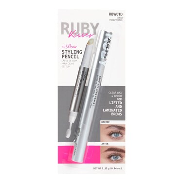 Ruby Kisses Brow Styling Pencil with Brush LongLasting Eyebrow Wax Clear Brow Shaper Precision Sculpting  Shaping Professional Quality Easy Application