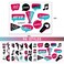 Music Temporary Tattoos Stickers 94 Styles Mixed Style Hand Wrist Body Art for Kids Boys Girls Birthday Gifts Disco Music Party Supplies Decorations Favors