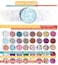 40 Colors Pressed Chunky Glitter Eyeshadow Palette Self Adhesive Glue Gel Glitter Highly Pigmented Colourful Shimmer Glitter Eye Shadow Pallet For Women Girls Long Lasting Sparkle Makeup