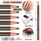 12 Piece Dark Brown Colour Waterproof Eyebrows Pencil Tattoo Makeup And Microblading Supplies KitPermanent Eye Brow Liners In Waterproof Eyebrow Pencils Peel  Brow Pencil Set For MarkingDark Brown