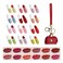 12 Pill Lipstick with 1 Cute Mini Red Leather Bag Keychain Pouch  Mini Lipstick Velvet Matte Smooth and Moisturizing Pill Lipsticks LongLasting Portable and Charming Look All Day Long