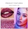 4 Colors Glitter Lipsticks Diamond Shimmer Metallic Lip Stick Set Kit Long Lasting Purple Red Matte to Glitter Sparkle Sparkly Glossy Liquid Lipstick Lip Gloss Set for Women Lips Make up