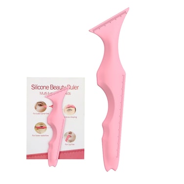 5 in 1 Silicone Eyeliner Stencils Reusable Clean Winged Liner for EyesMake up Tools as Eyelash ShieldEyebrow ShapingJaw LineLip Line for BeginnersPink