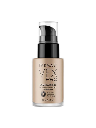 FARMASiVFX Pro Camera Ready 30 mL Liquid Cream Lightweight Long Lasting Coverage Face Makeup Foundation 10 Natural Beige