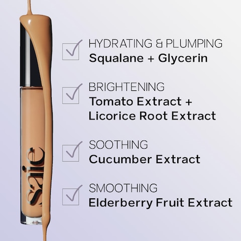Saie Hydrabeam Under Eye Brightener  Sheer  Hydrating Eye Brightener with Cucumber Extract  Instantly Illuminates Skin for a Radiant Finish  Shade 2 02 oz