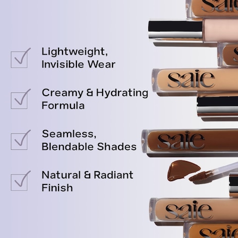 Saie Hydrabeam Under Eye Brightener  Sheer  Hydrating Eye Brightener with Cucumber Extract  Instantly Illuminates Skin for a Radiant Finish  Shade 2 02 oz