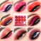 Red Pink Eyeshadow Palette DELANCI Professional Matte Shimmer High Pigmented 12 Colors Eye Shadow Makeup Pallet Waterproof Blendable Small and Cute Eye Shadow Makeup Pallete Vegan and Cruelty Free
