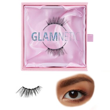 GlamneticMagnetic Half Lashes  Princess  Natural Looking Half Lash Set Short Cat Eye Flared 6Magnet Band Reusable Eyelashes Small Eyes Up to 60 Wears  1 Pair