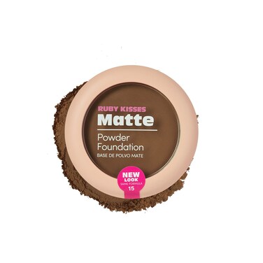 Ruby Kisses Powder Foundation Full Coverage Matte Foundation Long Lasting Face Makeup 035 oz Cognac
