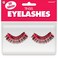 Red Tinsel Eyelashes 12 x 1 Perfect for Parties Costumes Celebrations