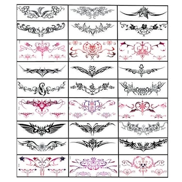 28 Sheets Sexy Temporary Tattoos Stickers Abdomen Waist Waterproof Tattoo Stickers Women Ideal Bachelorette Party Tattoosfor Women Temporary Fake Body Tattoos
