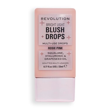 Revolution Bright Light Blush Drops Infused with Hyaluronic Acid Radiant Finish Pink Rosie 077 Fl Oz