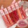 2Pcs Bear Lip Glaze Jelly LipstickLiquid Lipstick Cute Bear Lipgloss Moisturizing Lip Stain Plumping Water Lip Gloss Waterproof Long Lasting Cheek Rouge Tint Cosmetics Bear Beauty Makeup