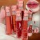 2Pcs Bear Lip Glaze Jelly LipstickLiquid Lipstick Cute Bear Lipgloss Moisturizing Lip Stain Plumping Water Lip Gloss Waterproof Long Lasting Cheek Rouge Tint Cosmetics Bear Beauty Makeup