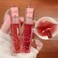 2Pcs Bear Lip Glaze Jelly LipstickLiquid Lipstick Cute Bear Lipgloss Moisturizing Lip Stain Plumping Water Lip Gloss Waterproof Long Lasting Cheek Rouge Tint Cosmetics Bear Beauty Makeup