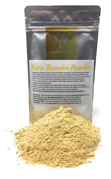 Pure Thanaka Powder  Tanaka From Thailand  Ingredients 100 Thanaka Wood Powder Hesperethusa Crenulata  Net Weight 176oz  50g