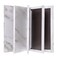 Allwon 4Layer Book Shaped Marble Magnetic Palette Large Empty Makeup Palette Storage Box for Eyeshadow Lipstick Blush Powder White