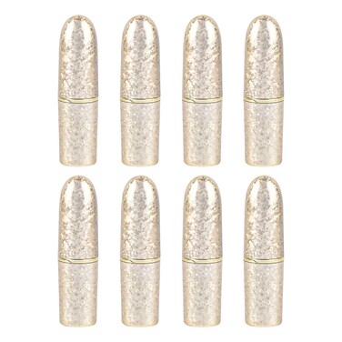 AUEAR Empty Lip Balm Lipstick Tubes Container Bullet Shape for Lipstick Lip Balm DIY Gold 8 Pack