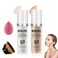 2PCS Color Changing Makeup Foundation Set with Brushes  Makeup SpongeFlawless Full Coverage Foundation SPF50 PAMoisturizing Nongreasy Liquid Foundation for Women