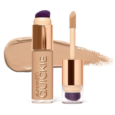 Urban Decay Quickie 24HR Full Coverage Waterproof Concealer Natural Matte Finish Hydrating Vitamin E Dualended Buffing Brush  Multiuse Applicator Noncomedogenic Vegan Crueltyfree  05 fl oz