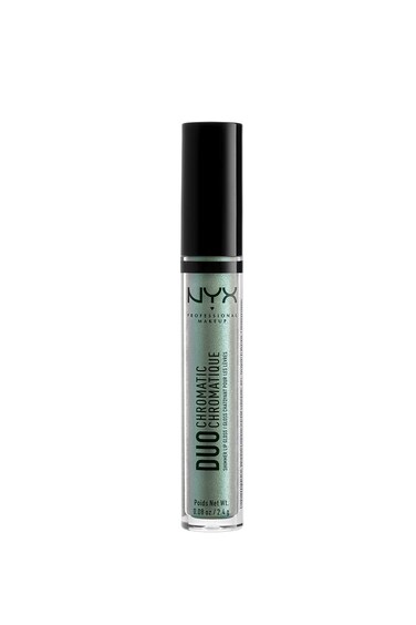 NYX PROFESSIONAL MAKEUP Duo Chromatic Lip Gloss  Foam Party Pistachio Base With GoldPink Duo Chrome Pearl
