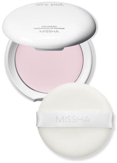 MISSHA Airy Pot Pressed Pink Powder Pact 5g0176 oz I Make Up Finishing Setting Powder For a Natural Radiant Finish