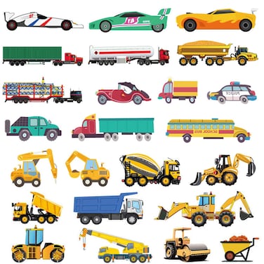 Ooopsiun Cars and Trucks Temporary Tattoos for Boys  100 Tattoos Cars Construction Decorations Supplies Favors for Kids Boys